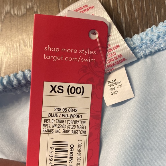 Blue bathing suit bottoms - Picture 2 of 4